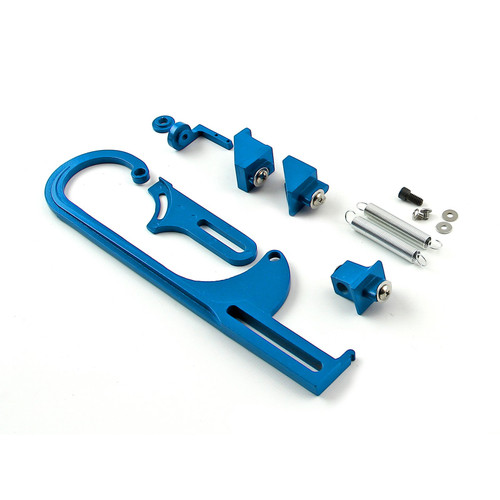 Speedmaster PCE124.1007.02 Carburetor Throttle Cable Bracket Kit Blue w/ Return Springs & Mount