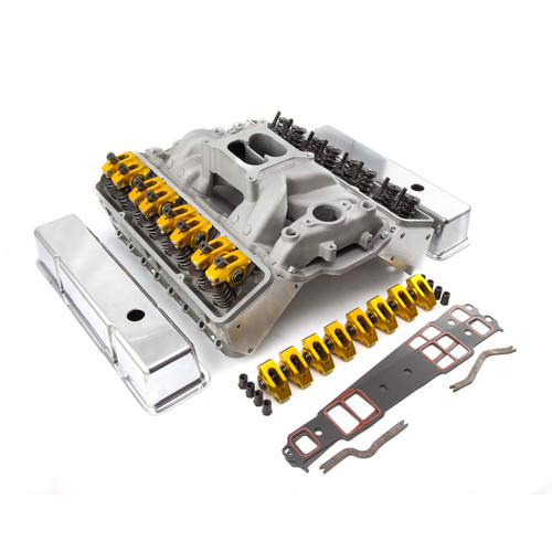 Speedmaster PCE435.1006 Chevy SBC 350 Straight Plug Hyd Roller Cylinder Head Top End Engine Combo Kit