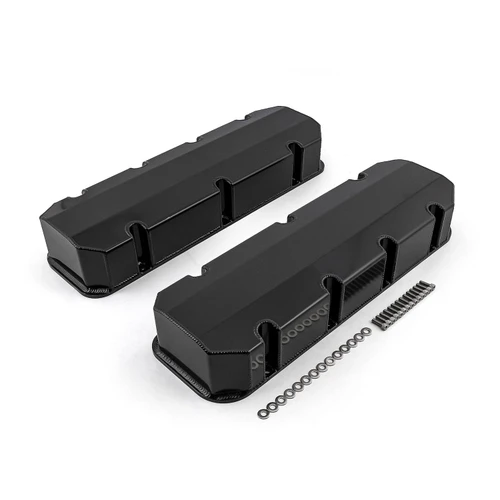 Speedmaster PCE314.1111.03 Chevy BBC 454 Fabricated Valve Covers Black Tall w/o Hole
