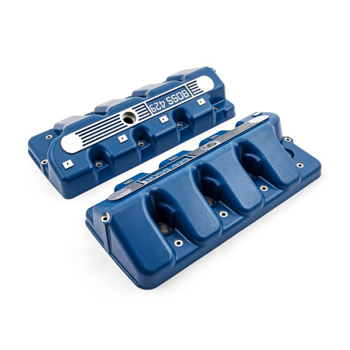Speedmaster PCE314.1243.03 Ford Boss 429 Cast Aluminum Valve Covers - Blue