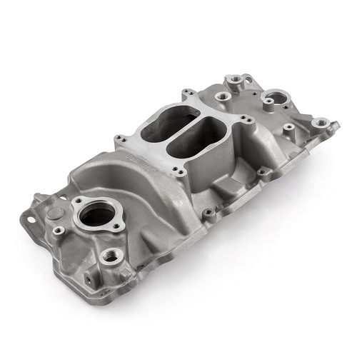 Speedmaster 1-147-001 Chevy SBC 350 1957-95 Non-EGR Low-Rise Aluminum Intake Manifold Satin