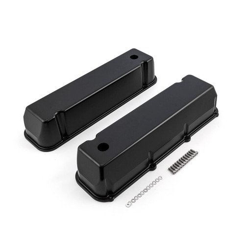 Speedmaster PCE314.1091.03 Ford 429 460 Black Aluminum Tall Valve Covers w/ Hole