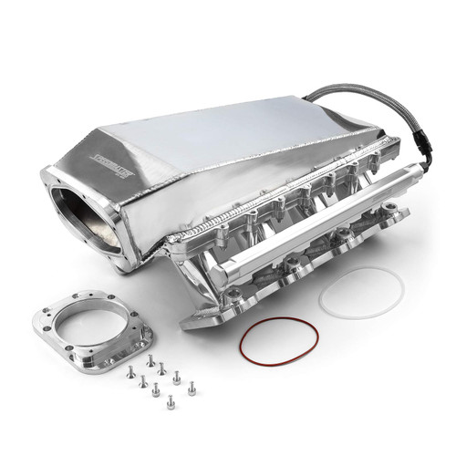 Speedmaster 1-148-050 Chevy GM LS1 98mm 4-Bolt 2pc Fabricated Ram Air EFI Intake Manifold Polished