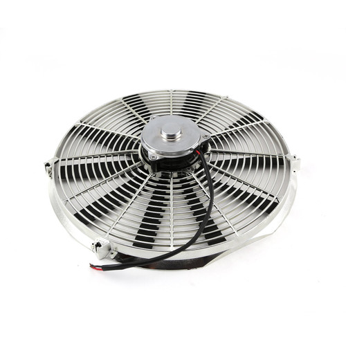 Speedmaster PCE185.1011 16" Reversible 12V Electric Thermo Radiator Fan Big Motor Chrome