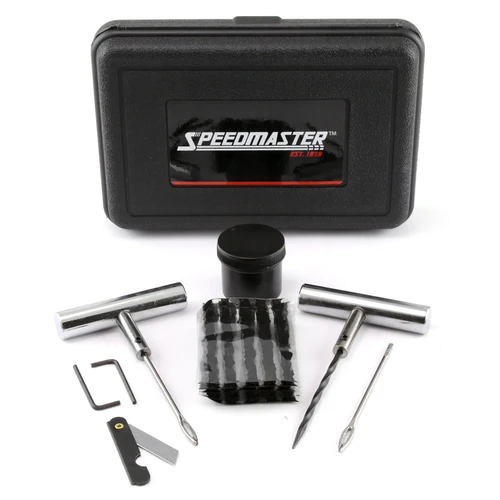 Speedmaster PCE558.1005 28pc Tire Puncture Repair Kit Fix Motorcycle Car Truck – Hard Case