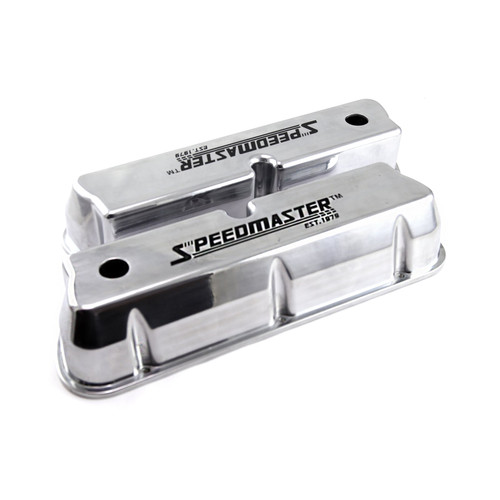 Speedmaster PCE314.1083.15 Ford SB 289 302 351W Polished Aluminum Black Letter Valve Covers
