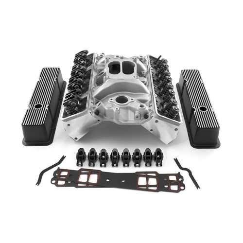 Speedmaster 1-435-004 Chevy SBC 350 Straight Cylinder Head Top End Engine Combo Kit Hydraulic Flat Tappet