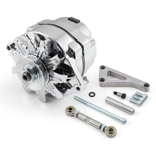Speedmaster PCE360.1107 Chevy SBC 350 100 Amp 1-Wire Alternator & LWP Aluminum Bracket Kit Polished