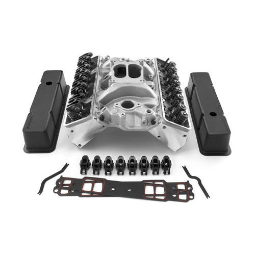 Speedmaster 1-435-001 Chevy SBC 350 Angle Cylinder Head Top End Engine Combo Kit Hydraulic Flat Tappet