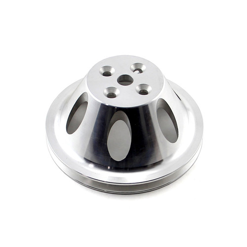 Speedmaster PCE246.1003 Chevy SBC 350 Billet Aluminum Short Water Pump 1-Groove Pulley SWP