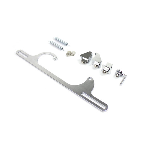 Speedmaster PCE124.1014.03 Carburetor Throttle Cable Bracket Kit w/ Return Springs - Billet Chrome