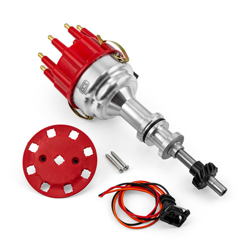 Speedmaster PCE376.1222.01 Ford 351C Cleveland 460 8020 Series Pro Billet Ready to Run Distributor Red