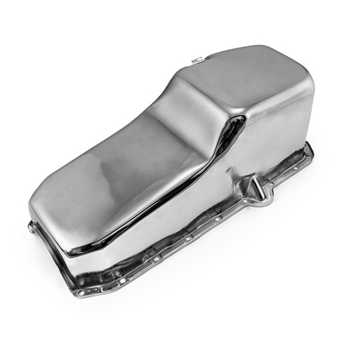 Speedmaster PCE300.1037.03 Chevy SBC 350 Chrome 2-Piece RMS Passenger-Side Dipstick Oil Pan 1980-85