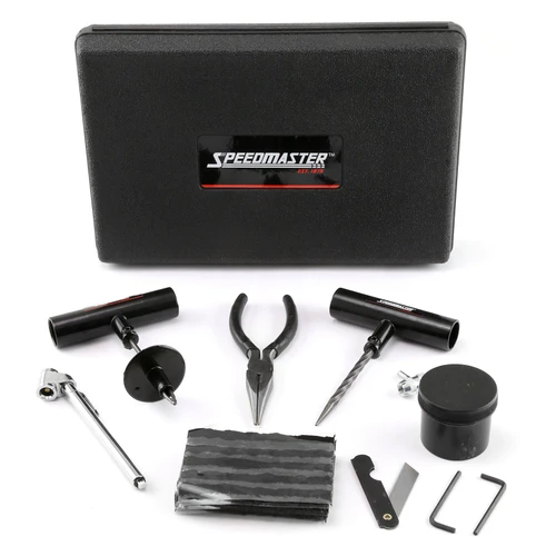 Speedmaster PCE558.1004 30pc Tire Puncture Repair Kit Fix Motorcycle Car Truck – Hard Case