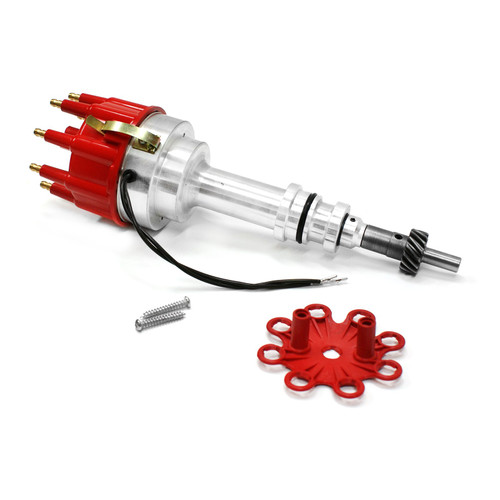 Speedmaster PCE376.1104.01 Ford 351W Windsor 8000 Series Pro Billet Distributor [Red]