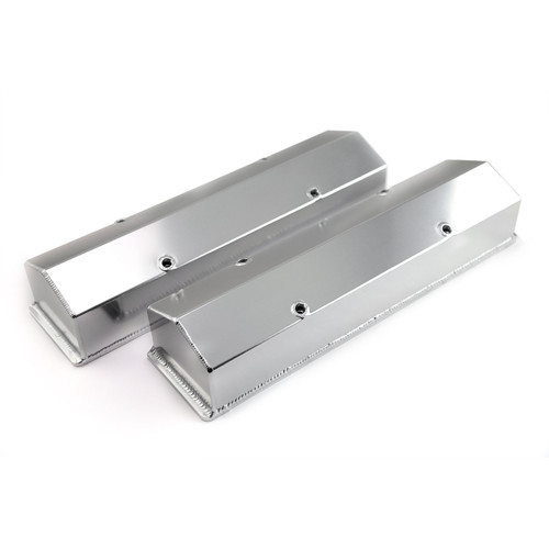 Speedmaster PCE314.1099.01 Chevy SBC 350 Polished Tall Fabricated Valve Covers Long Bolt w/o Hole