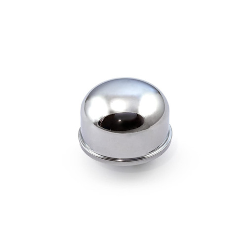 Speedmaster PCE309.1001 2-3/8" Chrome Push-In Round Valve Cover Breather Cap for Filler Tube