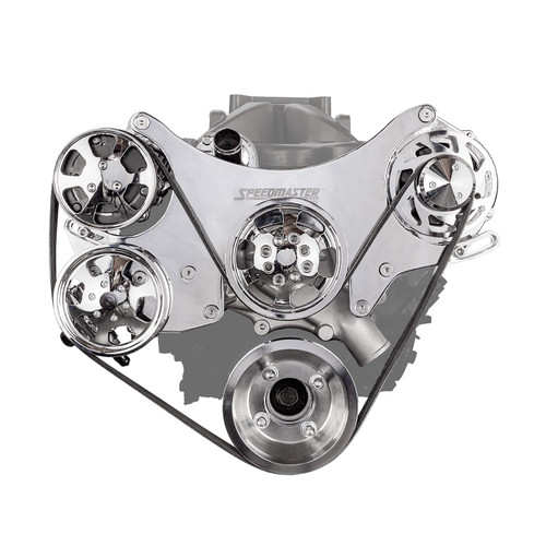 Speedmaster 1-673-003-01 Ford SB 289 302 351W Aluminum Serpentine Belt Drive System Kit Polished