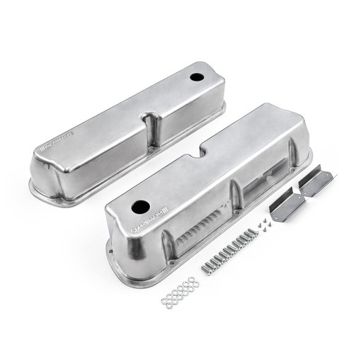 Speedmaster 1-314-004-01 Ford SB 289 302 351 Windsor Aluminum Valve Covers Polished