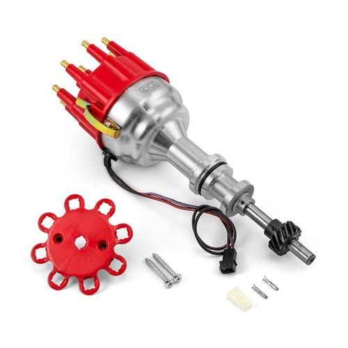 Speedmaster PCE376.1100.01 Ford 289 302 Windsor 8000 Series Pro Billet Distributor [Red]