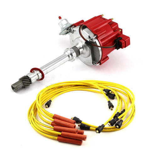 Speedmaster PCE385.1036 Chevy SBC 350 BBC 454 HEI Distributor & Accel Spark Plug Wires Ignition Combo Kit