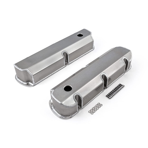 Speedmaster PCE314.1113.01 Ford SB 289 302 351 Windsor Fabricated Valve Covers Satin Tall w/ Hole