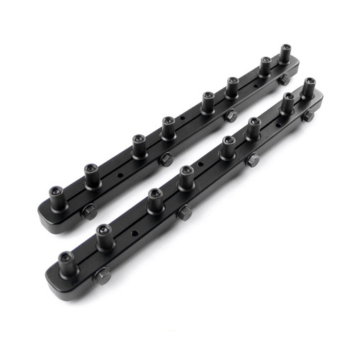 Speedmaster PCE259.1006.01 Ford SB 289 302 351W Rocker Stud Girdle Kit Black w/ 7/16" Polylock Nuts