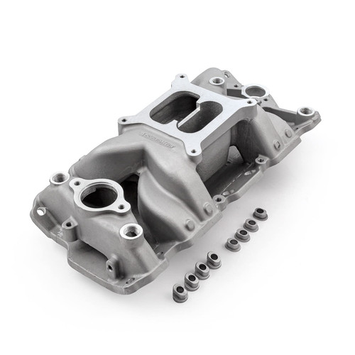Speedmaster 1-147-007 Chevy SBC 350 MID-AIR™ MidRise Aluminum Intake Manifold Satin 1957-95