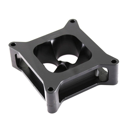 Speedmaster PCE120.1009.02 2" Aluminum 4150 Square Bore 4-Port CNC Machined Carburetor Spacer Black