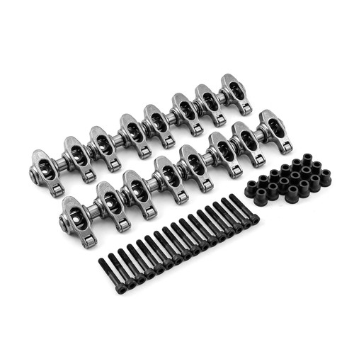 Speedmaster PCE261.1091 Chevy LS 1.8 Ratio Stainless Steel Roller Rockers, Pedestals & Bolts