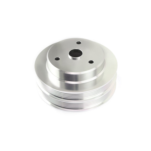 Speedmaster PCE239.1024 Chevy SBC Billet Aluminum Long Water Pump Dual Serpentine Pulley