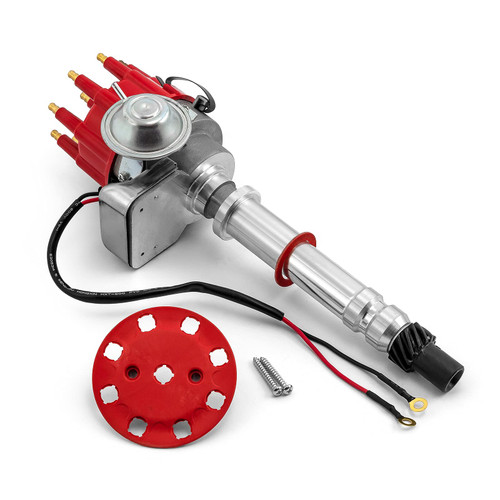 Speedmaster PCE376.1079.01 Chevy SBC 350 BBC 454 7000 Series Ready to Run Distributor Red