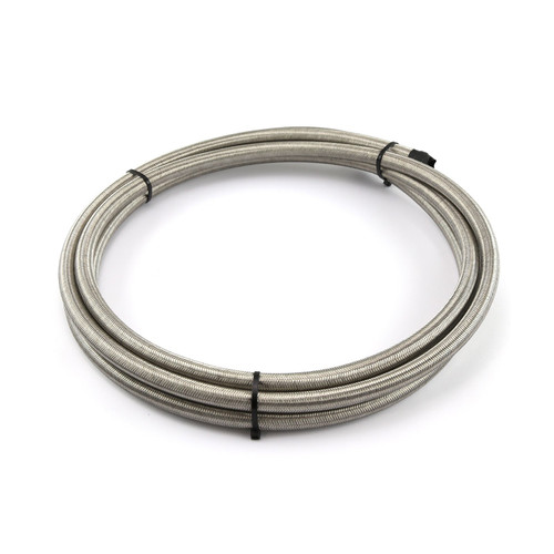 Speedmaster PCE339.1015 -4 AN 1/4" Stainless Steel Braided Fuel Oil Hose Line 20ft Roll