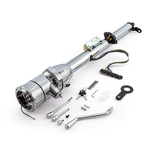 Speedmaster PCE423.1003 32" Column Shift Tilt Steering Column w/ Ignition Keys & Wheel Adapter