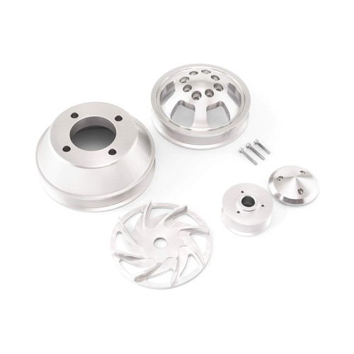 Speedmaster PCE415.1043 Ford SB 289 302 351W 351C Serpentine Billet Aluminum Pulley Kit