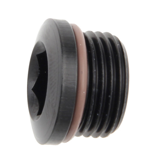 Fragola -8AN (3/4-16) Socket Hex Port Plug - Black