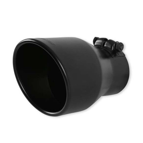 EXHAUST TIP SS 4.5IN 3IN TUBING 7IN LONG CLAMPON ANGLE CUT BLACK