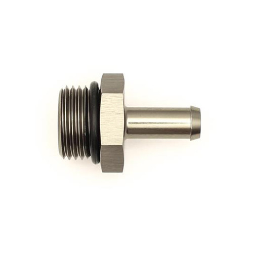 DeatschWerks 8AN ORB Male to 5/16in Male Barb Fitting (Incl O-Ring) - Anodized Matte Black