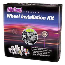 McGard 5 Lug Hex Install Kit w/Locks (Cone Seat Bolt) M12X1.5 / 17mm Hex / 25.5mm Shank L. - Chrome