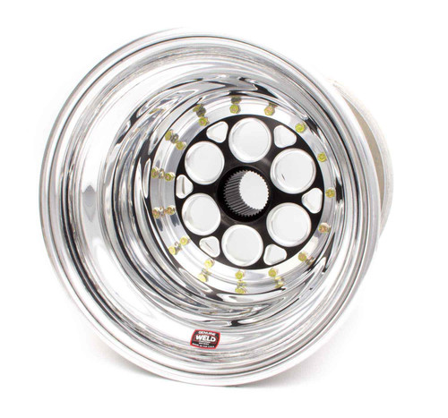 Weld Magnum Sprint 15x15 / 42-Spline / 5in. BS Black Wheel - Inner Beadlock / No Cover