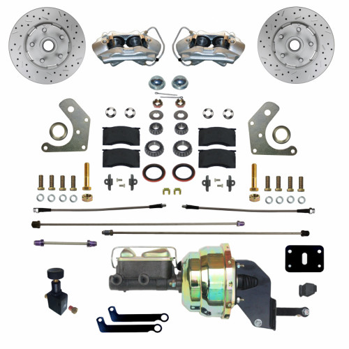 Leed Brakes LEEFC2002-8405X POWER FRONT KIT WITH DRILLED ROTORS AND ZINC PLATED CALIPERS