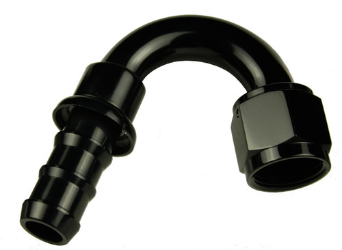 06 150 DEGREE AN/JIC HOSE END PUSH LOCK  BLACK