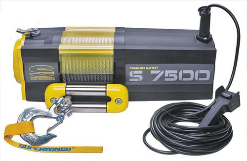 Superwinch 7500 LBS 12V DC 5/16in x 54ft Steel Rope S7500 Winch
