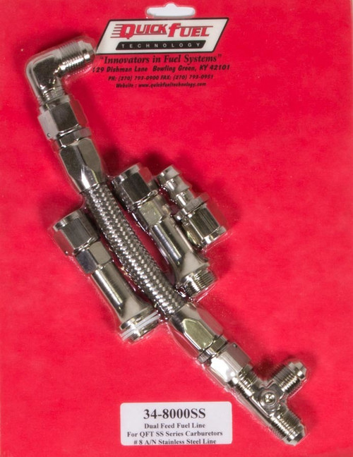 Quick Fuel Technology QFT34-8000SS SS FUEL LINE #8AN SILVER