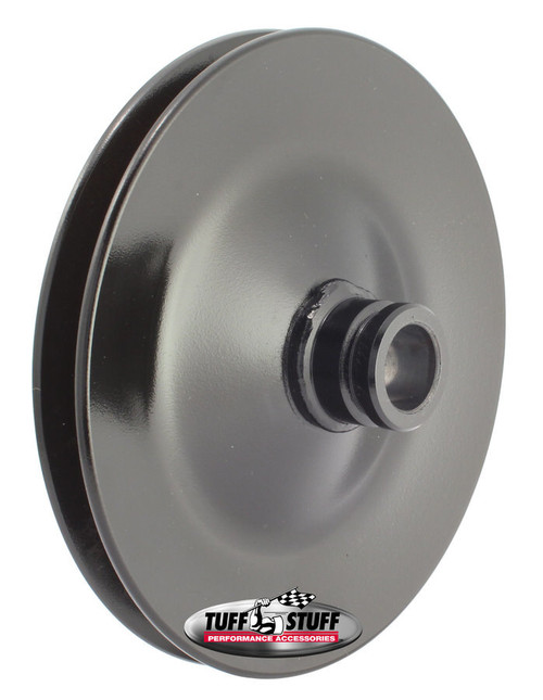 Tuff Stuff TUS8485B SINGLE VGROOVE POWER STEERING PUMP PULLEY F/SAGINAWBLK POWDER COATEDPRESS ON