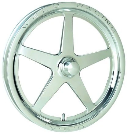 Weld Alumastar 1-Piece 17x4.5 / 5x4.75 BP / 2.25in. BS Polished Wheel - Non-Beadlock