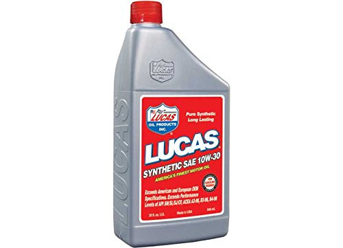 Lucas Oil LUC10050-1 10050-PK6 Synthetic 10W-30 High Performance Motor Oil - 1 Quart Bottle, Pack of 6