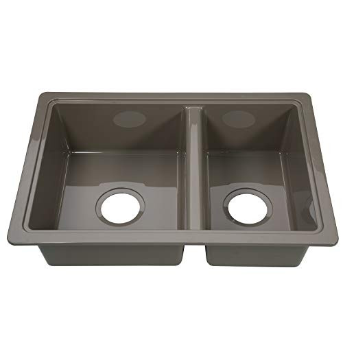 LIPPERT COMP 808488 25 X 17 DOUBLE BOWL SINK - STAINL