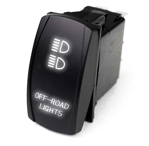 RACESPORT LT LJ11W LED ROCKER SWITCH W/ WHITE LED RADI