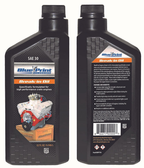Crate Eng Break In Oil SAE30 Quart